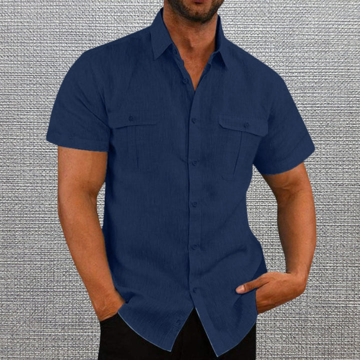 DARREN - BUTTON-UP POLO WITH DUAL POCKETS
