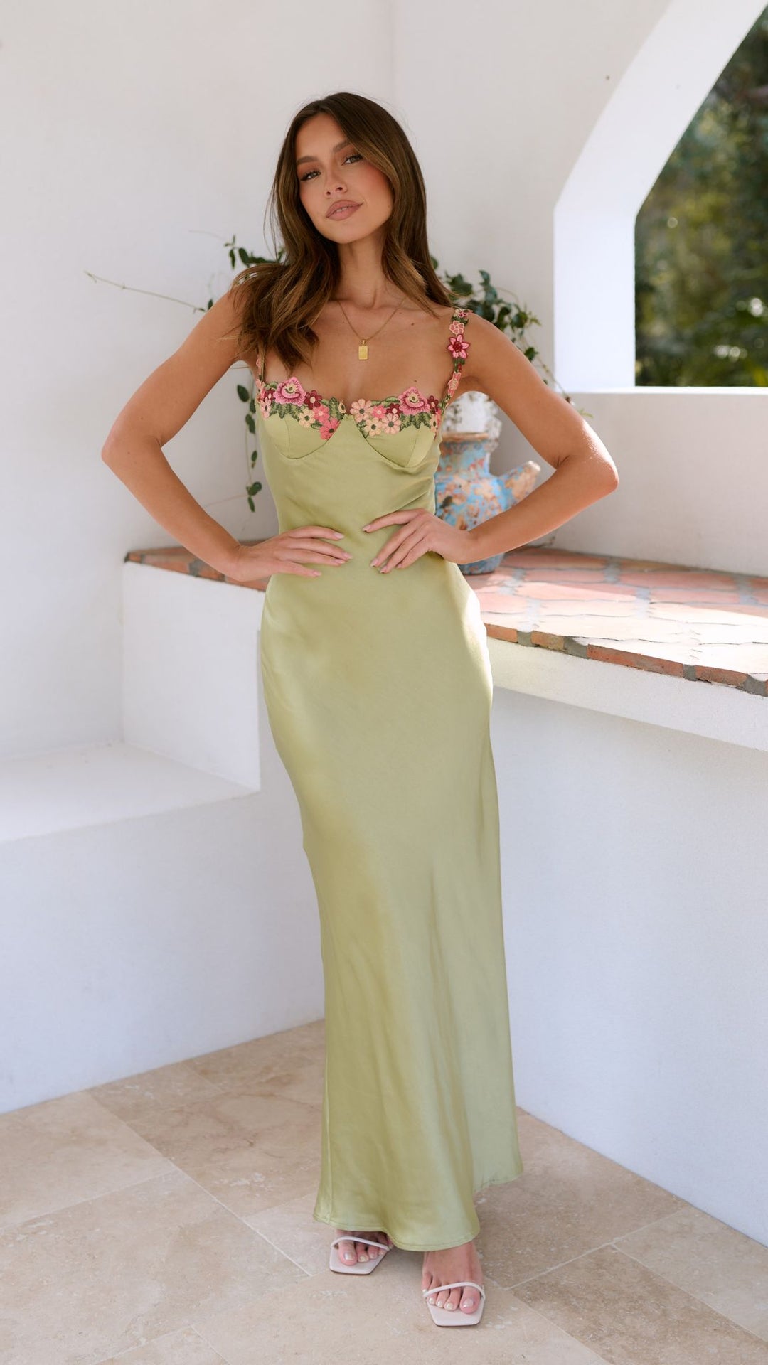 GYWNNE - LIGHTWEIGHT FLORAL STRAPPY DRESS