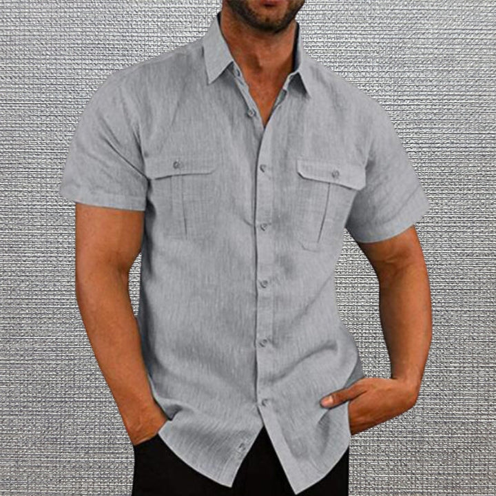 DARREN - BUTTON-UP POLO WITH DUAL POCKETS