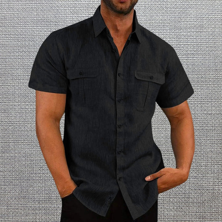 DARREN - BUTTON-UP POLO WITH DUAL POCKETS
