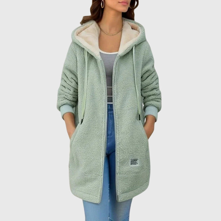 ANJIE - LUSH FLEECE MID-LENGTH JACKET