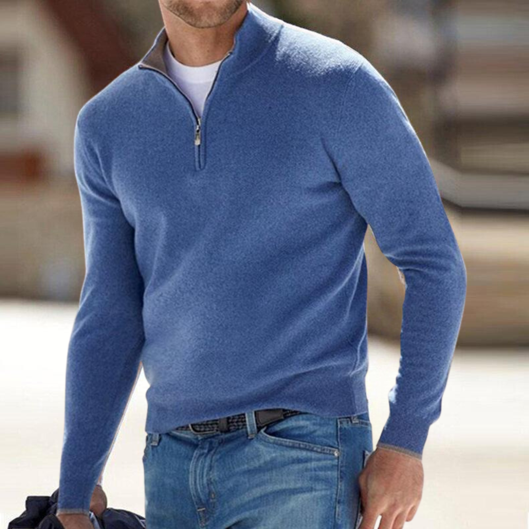 KELVIN - MODERN CRAFTED QUARTER-ZIP PULLOVER