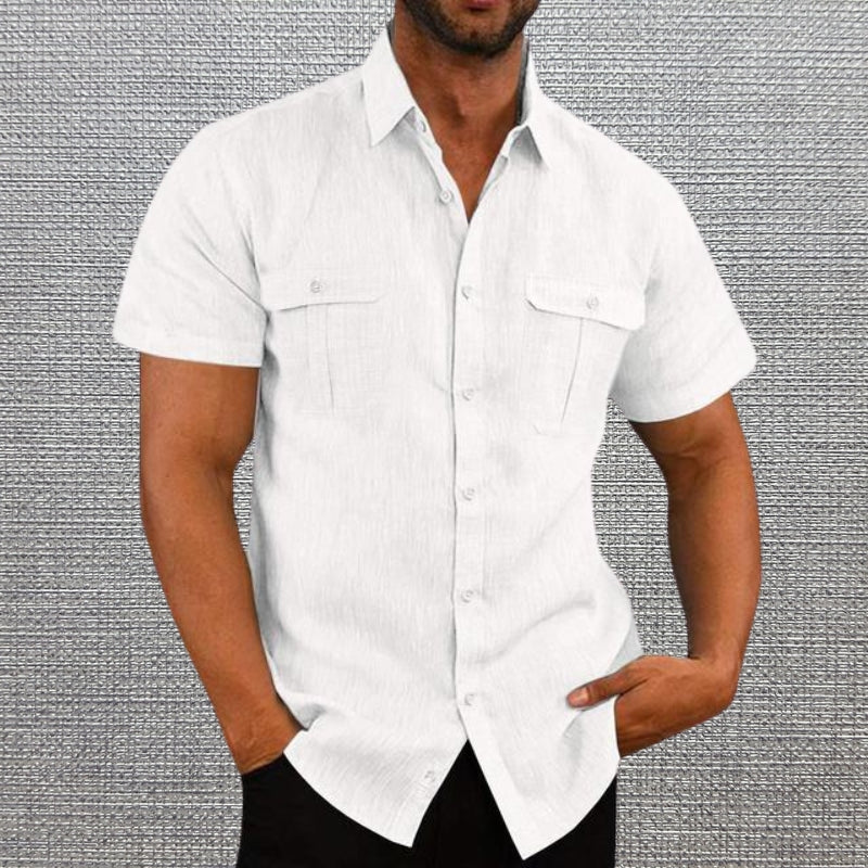 DARREN - BUTTON-UP POLO WITH DUAL POCKETS