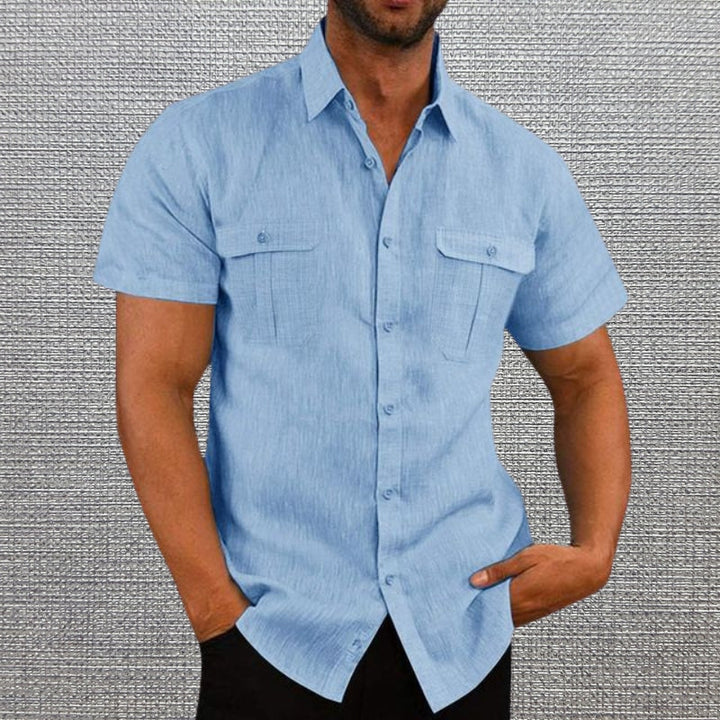 DARREN - BUTTON-UP POLO WITH DUAL POCKETS
