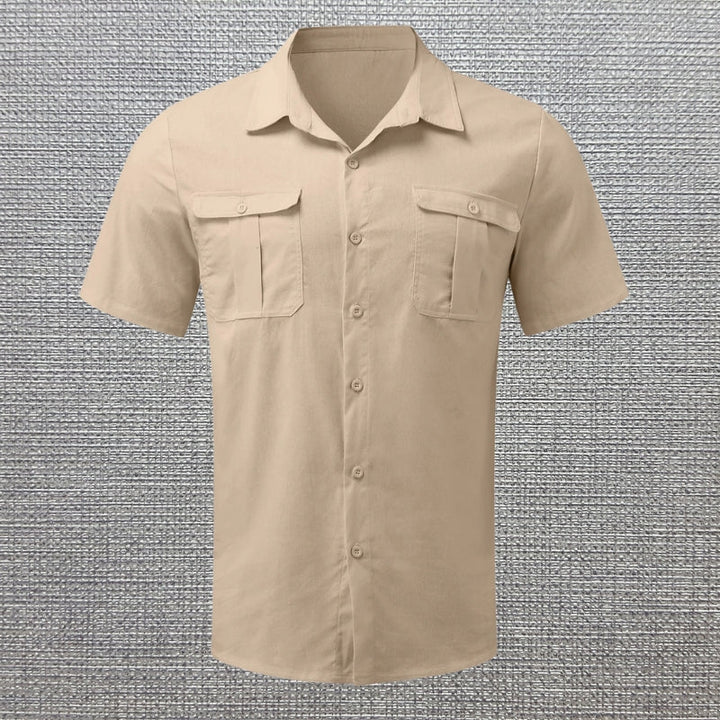 DARREN - BUTTON-UP POLO WITH DUAL POCKETS