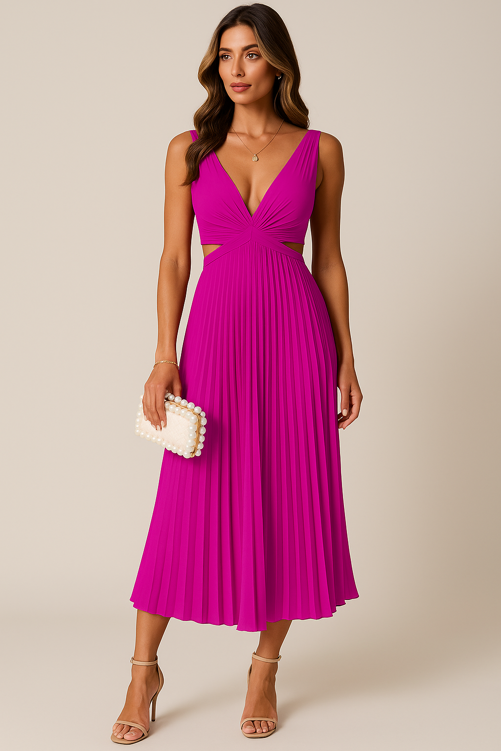 CHANDRA - COASTAL GLAM MIDI DRESS
