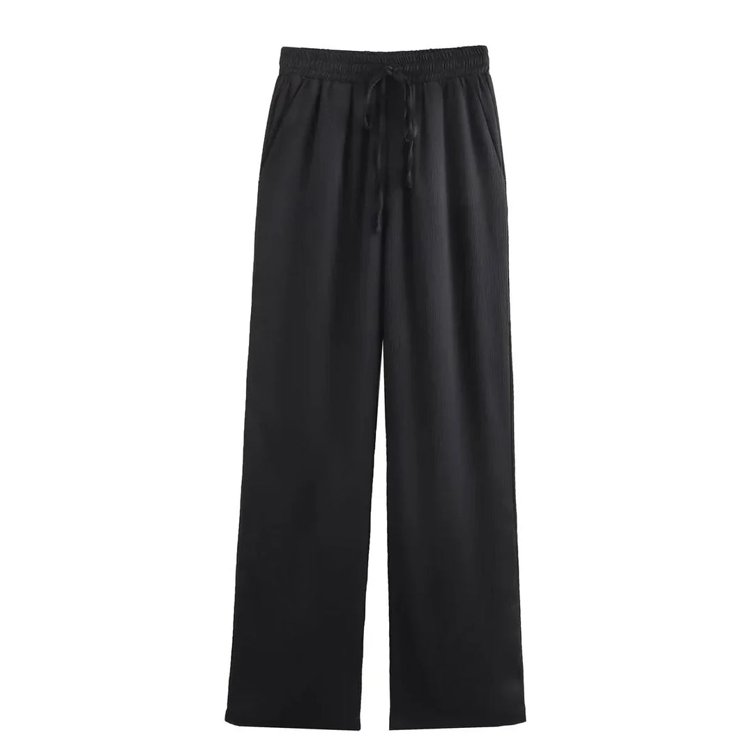JOAN -  CHIC WRINKLE EFFECT STRAIGHT TROUSERS