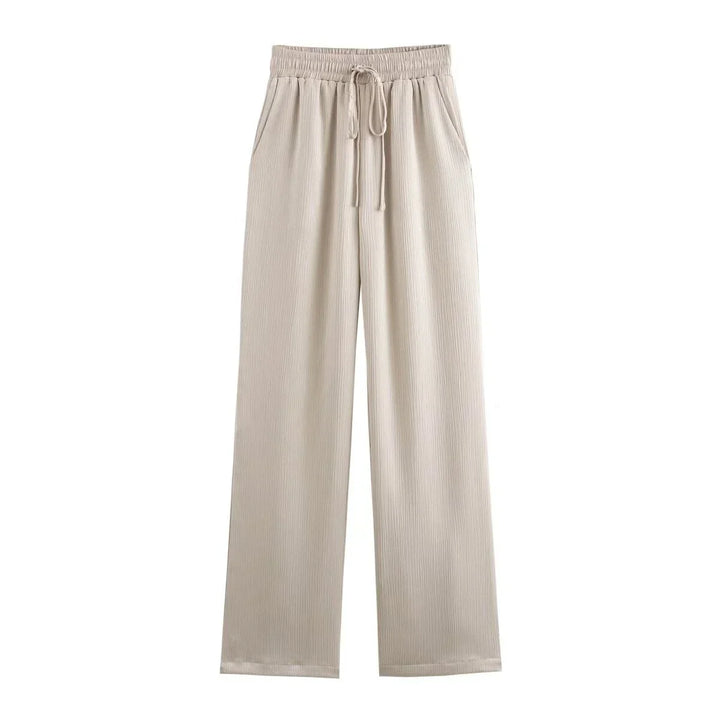 JOAN -  CHIC WRINKLE EFFECT STRAIGHT TROUSERS