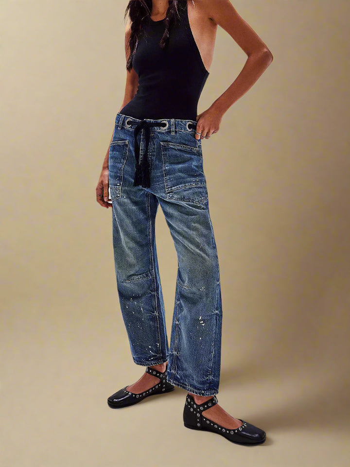 FILOMENA -LOOSE CUT PATCHWORK JEANS