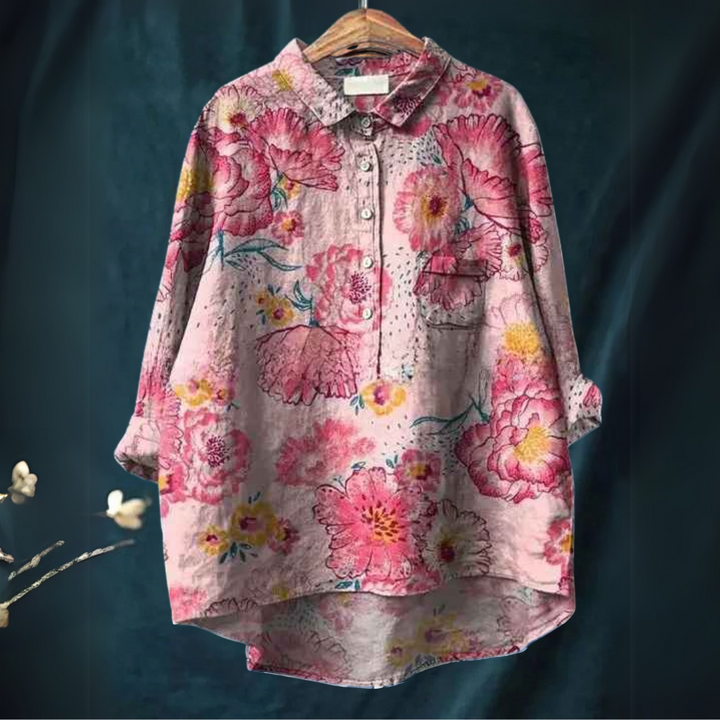 Barbra | Floral Art Print Shirt