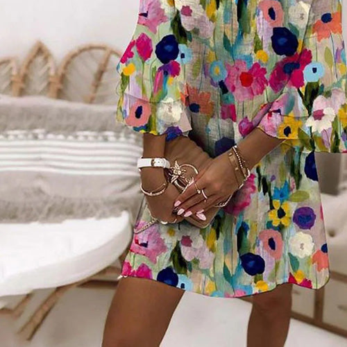 PRESLY - VIBRANT VINELINE MINI DRESS
