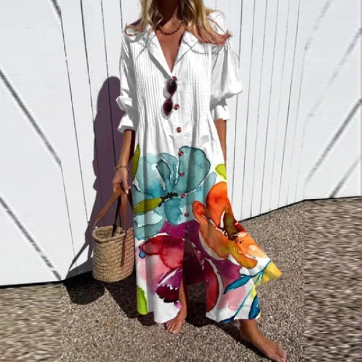 Trishia - Vibrant Bloom Dress