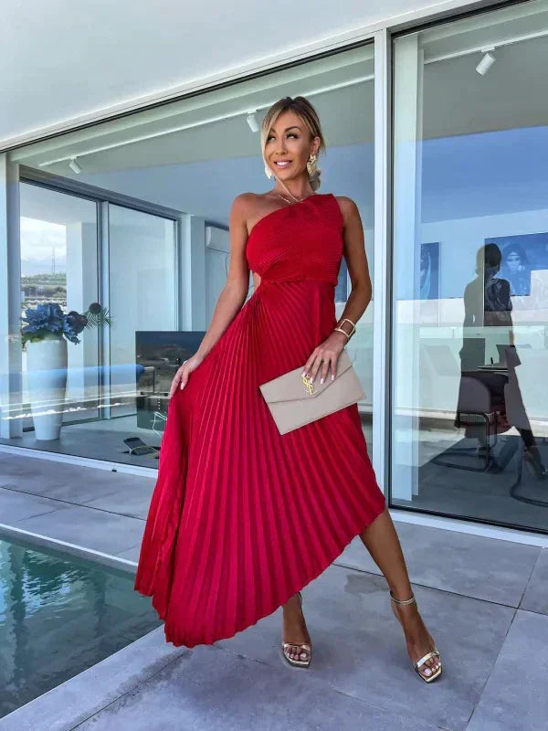 ARIANA – ASSYMETRICAL DRAPED DRESS