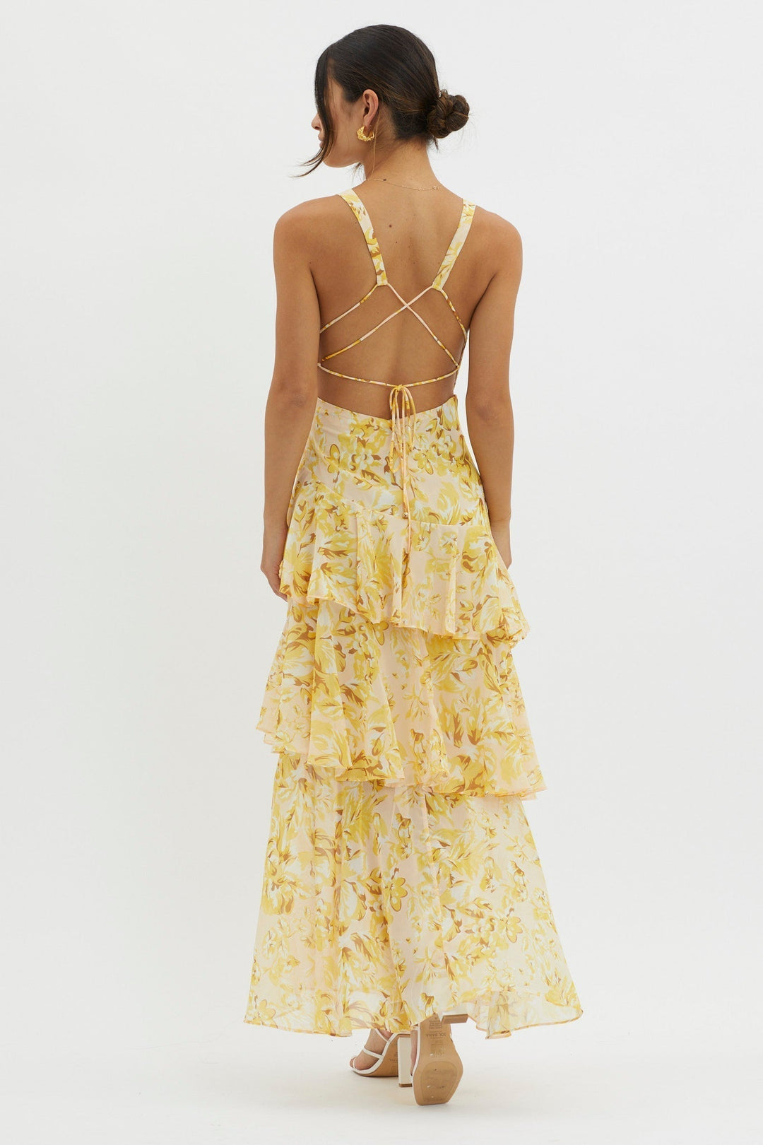 FERRERAS - REFINED STYLE RUFFLE MIDI DRESS