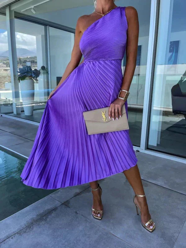 ARIANA – ASSYMETRICAL DRAPED DRESS