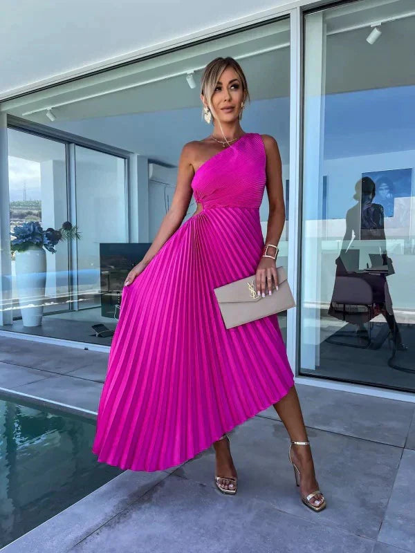 ARIANA – ASSYMETRICAL DRAPED DRESS