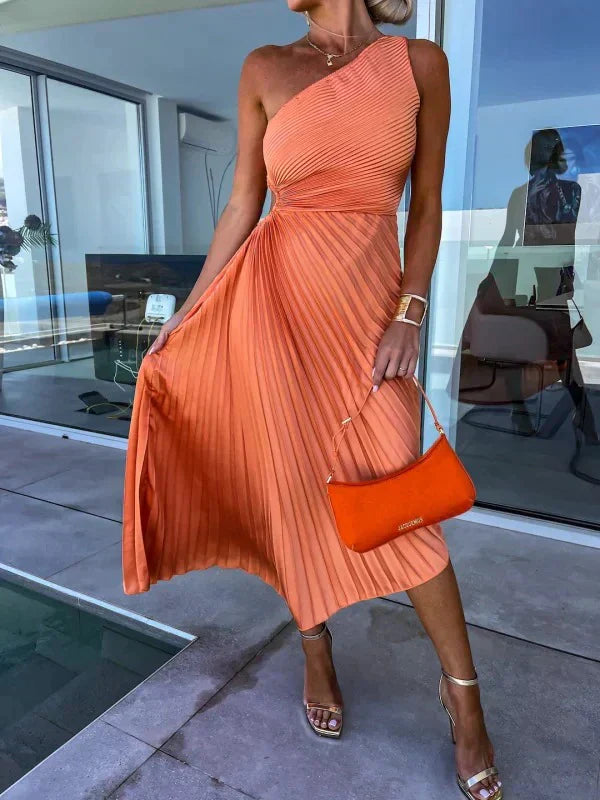 ARIANA – ASSYMETRICAL DRAPED DRESS