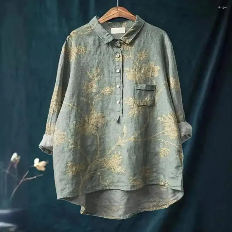 Kasey | Vintage Retro Floral Art Print Shirt