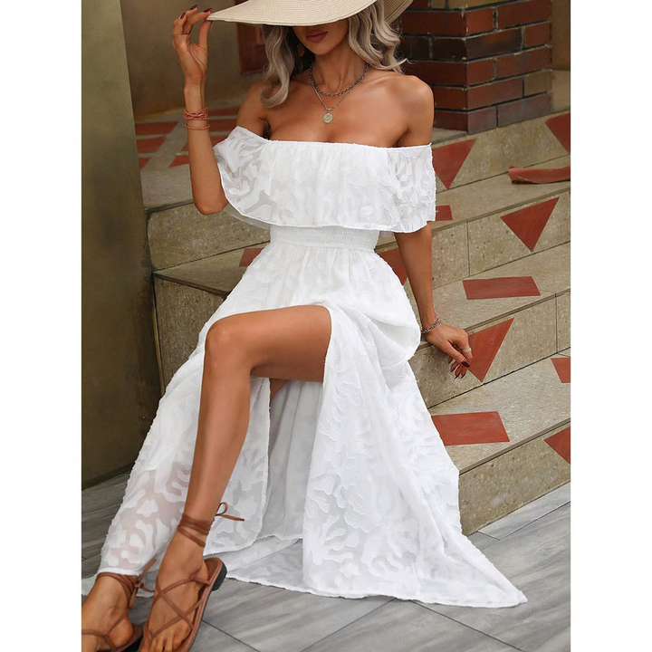 Aya - Ruffle Off-the-shoulder Maxi Dress