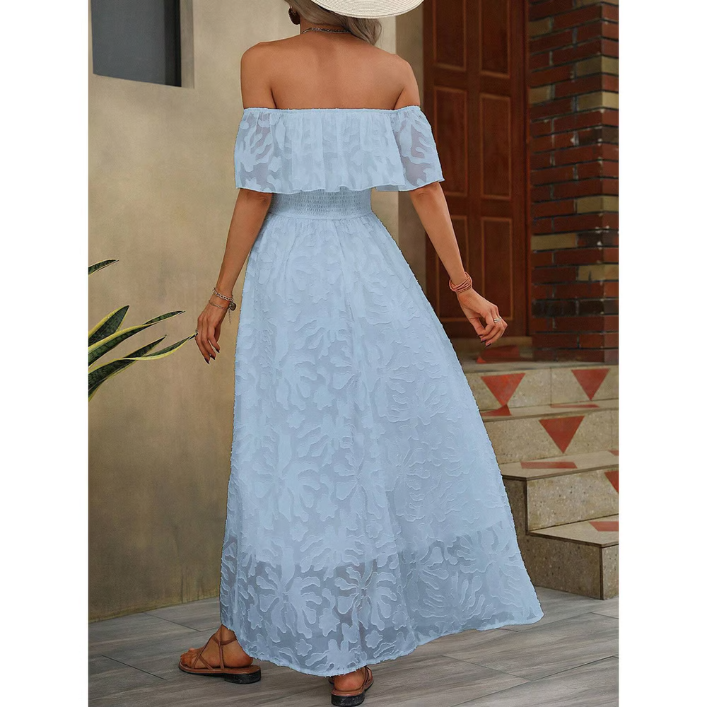 Aya - Ruffle Off-the-shoulder Maxi Dress