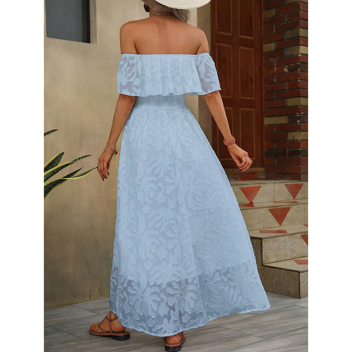 Aya - Ruffle Off-the-shoulder Maxi Dress