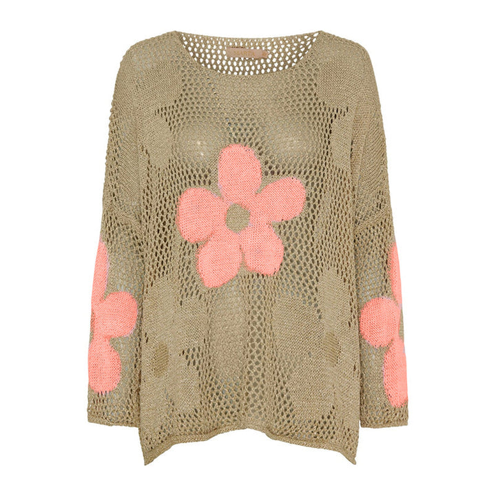 LUCY - OPENWEAVE SWEATER WITH HEM DETAIL