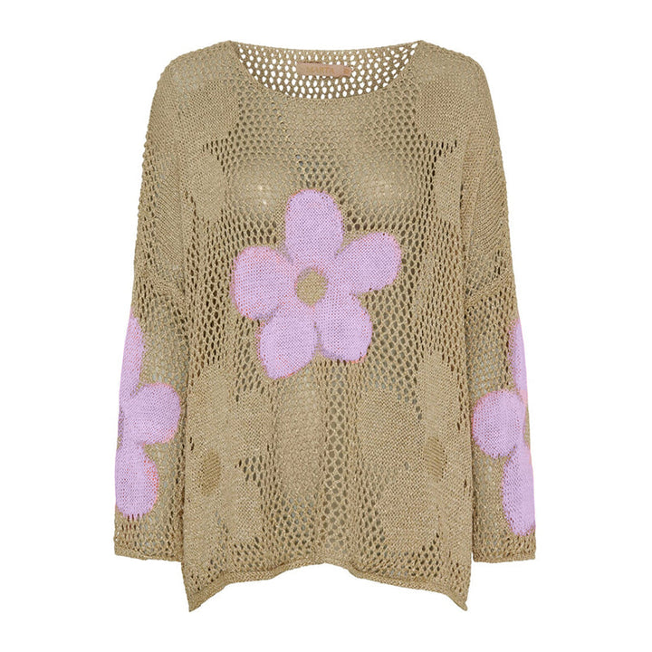 LUCY - OPENWEAVE SWEATER WITH HEM DETAIL