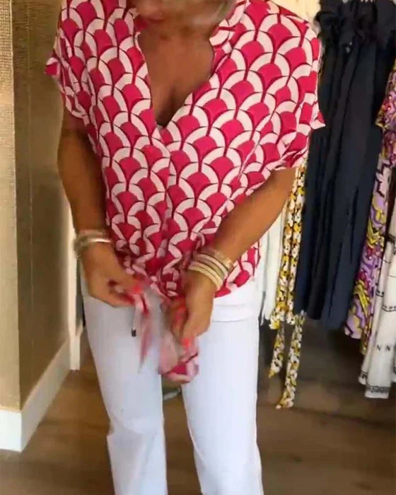 MIRABELLE - LAID-BACK PATTERNED BLOUSE